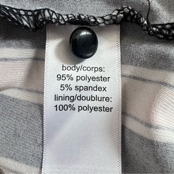 Maurices Stripe Print Maxi Dress Pink Black White Chevron Spaghetti Strap Medium - Picture 12 of 13